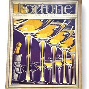 Fortune Magazine January 1937 Art Deco Cover Antonio Petruccelli - Edward Hopper